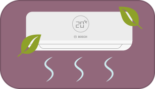 Air con has excellent energy efficiency Air con has excellent energy efficiency
